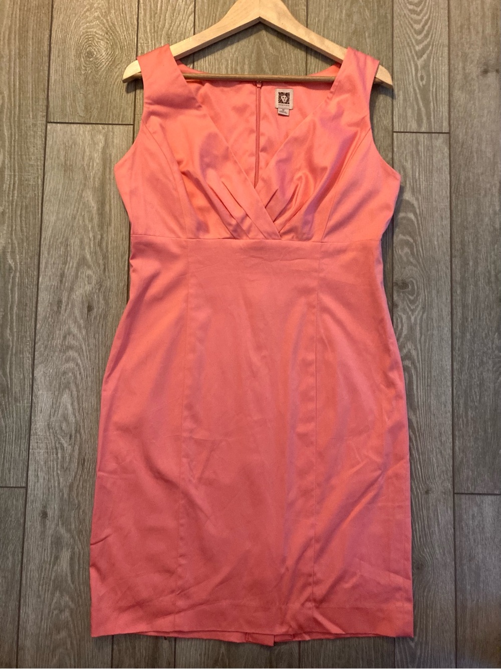 Anne Klein Coral Sleeveless Sheath Dress - Picture 1 of 7